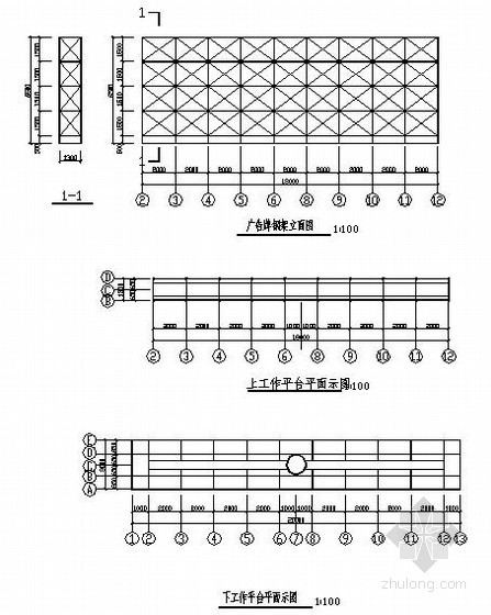 某两面广告牌结构设计图- 