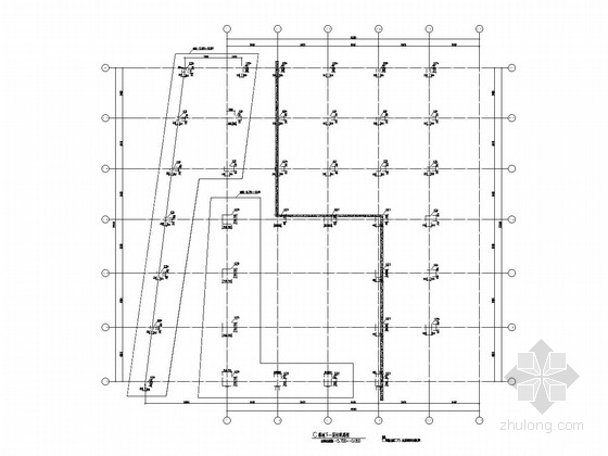 [浙江]地上二层钢网壳屋盖结构办公楼结构施工图（2015年06月出图）-C楼地下一层柱配筋图 