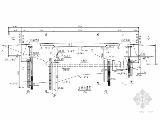 [重庆]20m+40m+20m三跨简支预应力混凝土T梁桥施工图设计98张-桥型布置图 