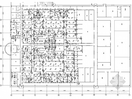 [湖南]医药车间改造工程空调通风烟系统设计施工图-一层平面风口.机房设备布置图 