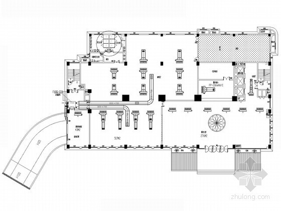 酒店中央空调系统设计方案图（全热新风）-布置图 