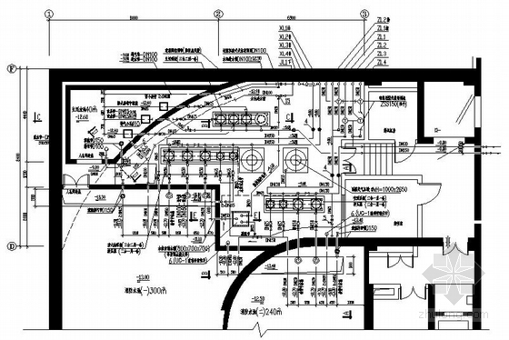 农村加压泵房设计资料下载-某地下三层加压泵房大样图