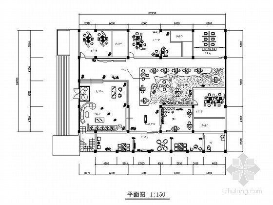 工作室设计分析图资料下载-形象设计工作室装修设计图