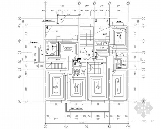 多层一梯两户单元楼资料下载-住宅单元楼地板辐射供暖采暖系统设计施工图