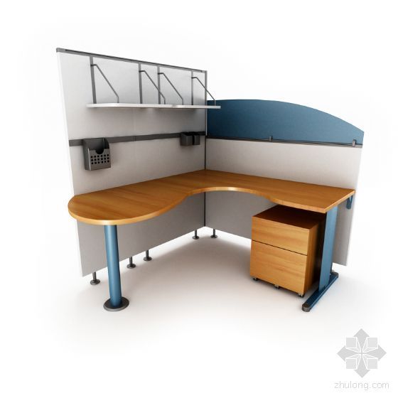 CAD办公桌模型资料下载-办公桌61