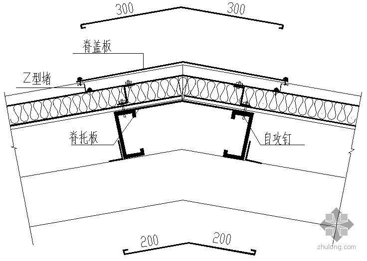 屋脊做法节点资料下载-某屋脊节点构造详图