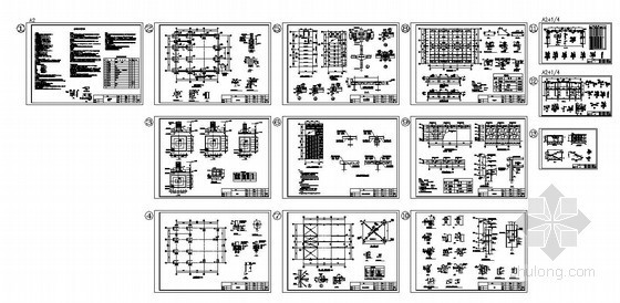 食品交易中心钢结构设计资料下载-某钢结构售楼中心结构设计图