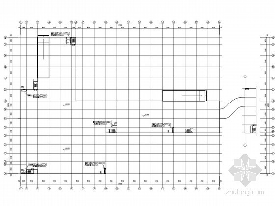 [江苏]厂房地下室车库通风防排烟系统设计施工图-地面排烟及补风风口布置平面图（一） 