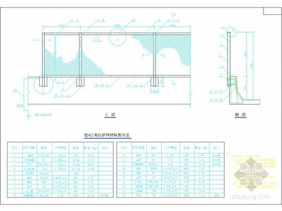 高速上跨桥资料下载-高速公路上跨桥防抛网基础结构、连接节点设计图