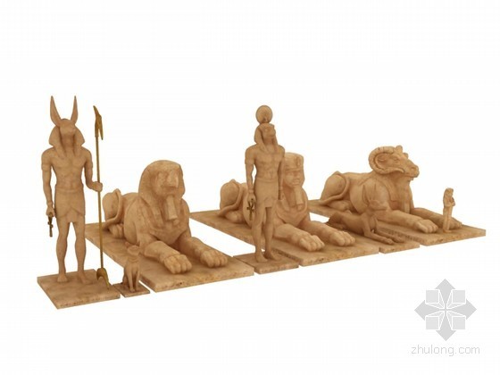 古埃及装饰风格资料下载-古埃及雕塑