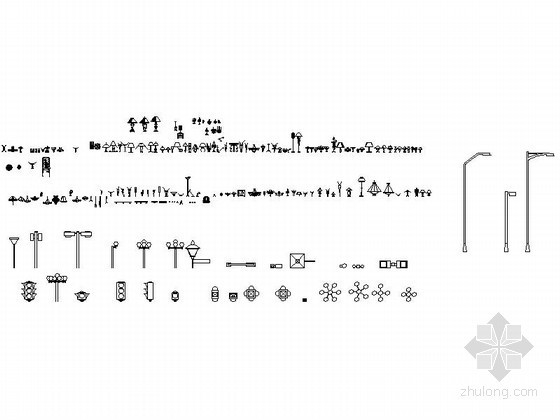 各式灯饰CAD图块下载 