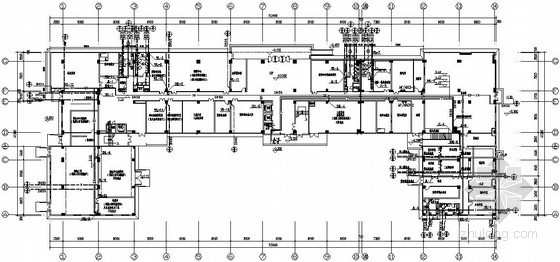 [江苏]停车场综合楼给排水施工图纸（含太阳能热水系统）-一层给排水及消防平面图 
