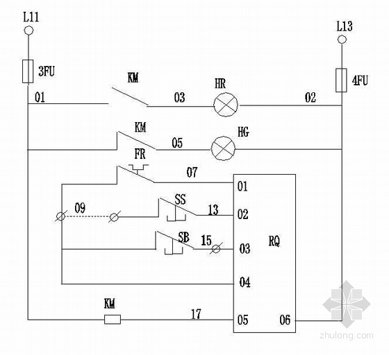 高压电机控制柜原理图资料下载-电机软启动原理图