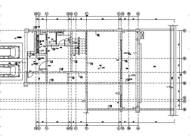 【重庆】知名地产复古奢华复式洋房设计施工图（附效果图+材料表）-负一层建筑资料平面图