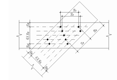 木结构构件的计算-钉连接的斜列布置