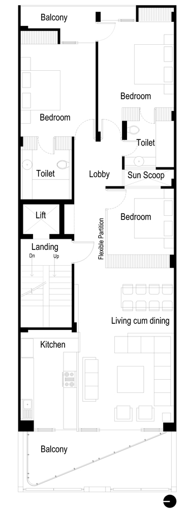 严格的几何形体打造的垂直住宅：印度143公寓 / Plan Loci-1549976392962986.jpg