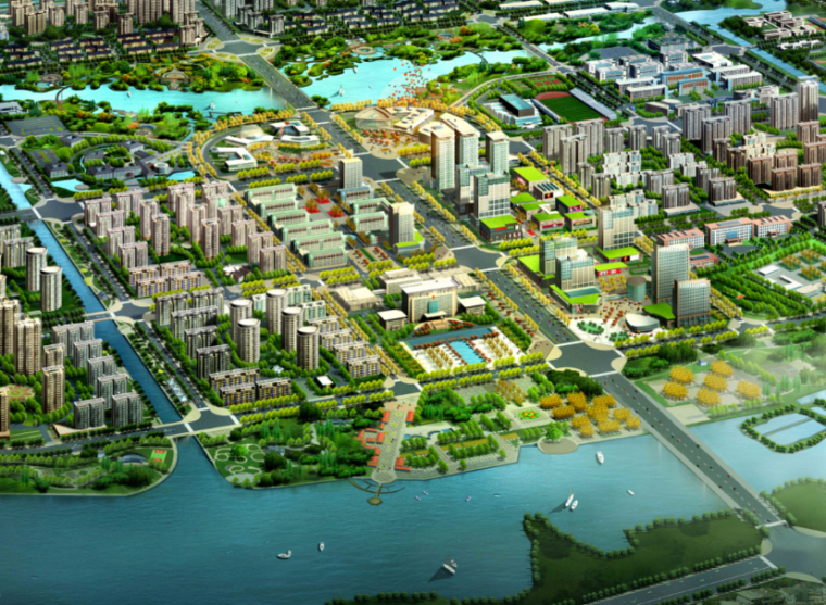 新区城市设计方案资料下载-[河北]滦南县城北河新区城市设计方案文本
