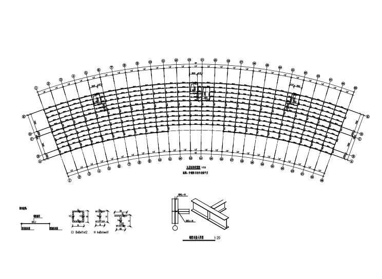 多层钢框架图纸下载资料下载-[宁夏]10层钢框架办公楼结构施工图（CAD、35张）