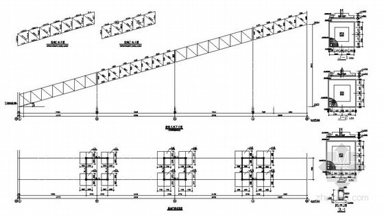 某钢桁架皮带通廊结构资料下载-某皮带栈桥结构设计图