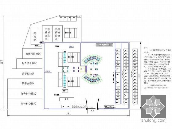 [浙江]32km双线客运专线铁路工程实施性施工组织设计170页（梁桥复合衬砌隧道路轨）-拌合站规划图