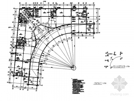 高层钢框架结构多层次企业研发楼建筑设计方案图（16年最新）-高层钢框架结构多层次企业研发楼建筑平面图