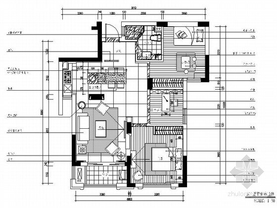 现代简约样板间装修案例资料下载-[杭州]现代简约三居室样板间装修图（含效果）