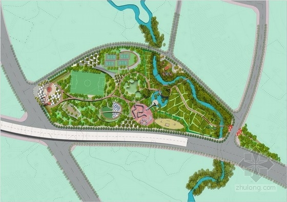 [武威]新兴经济开发区“入户花园”生态休闲主题公园景观规划设计方-总平面图 