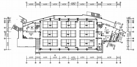 广东某社区羽毛球场改造工程电气图纸-图2