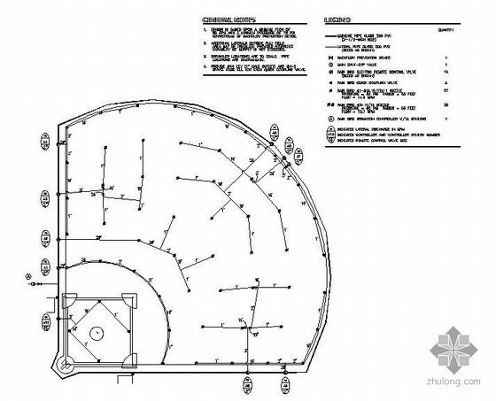新太平洋西北棒球场资料下载-某棒球场草场灌溉系统施工套图