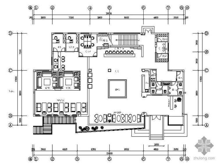 售楼处室外景观施工图资料下载-[上海]售楼处室内施工图（含实景）