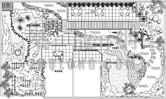 天台花园景观平面图资料下载-天台花园两个方案