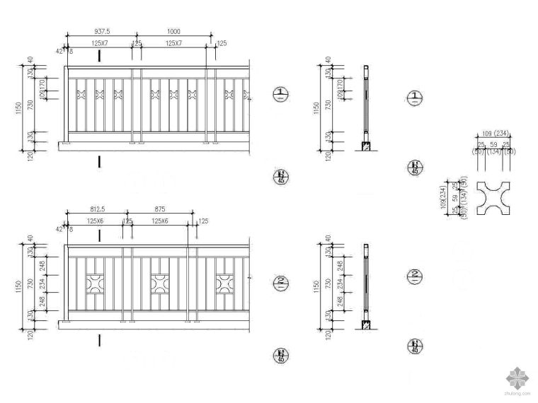 室内精装护窗栏杆资料下载-住宅栏杆做法详图