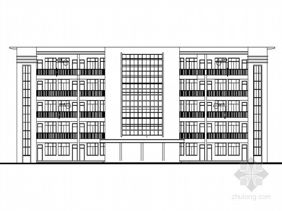 办公建筑总图设计资料下载-[毕业设计]某五层办公楼建筑方案图