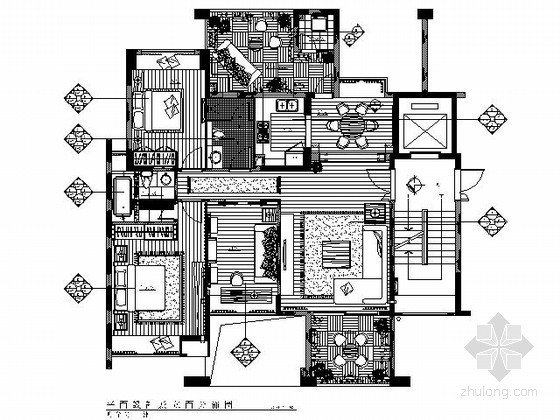 现代休闲客厅资料下载-[深圳]现代休闲三居施工图