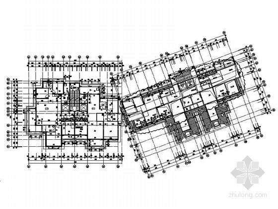 [安徽]某欧式小区规划及单体住宅楼施工图（知名设计院）-七栋二十五层平面图