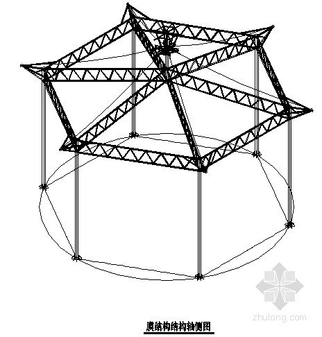 膜结构cad施工图资料下载-[长沙]公园六角形膜结构施工图