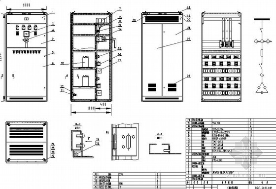 三相电气设计资料下载-三相电容补偿柜电气设计图