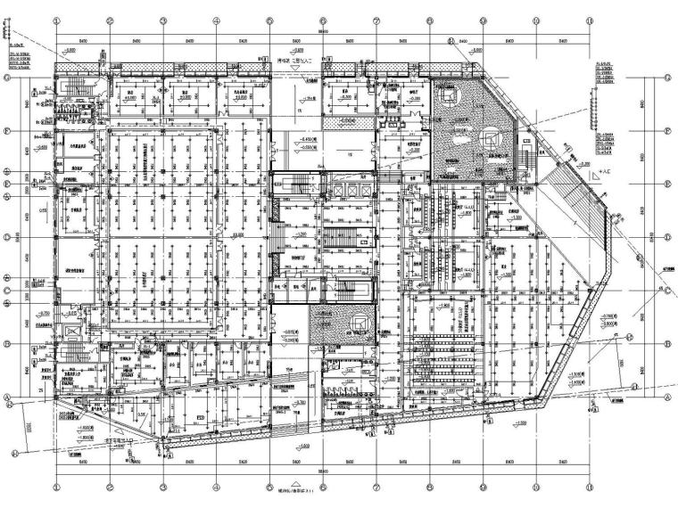 [山西]综合展览馆给水排水虹吸雨水消防全套施工图（大院出图）-一层给排水平面图.jpg