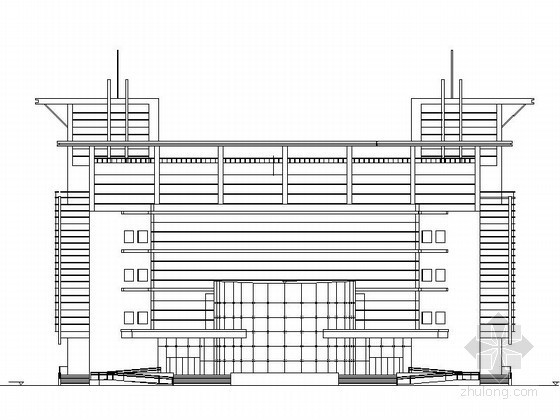 深圳市文化馆新馆中标方案资料下载-某四层文化馆建筑方案图