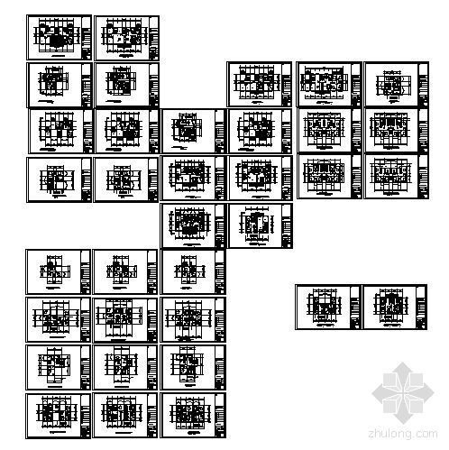 顶层复式小区住宅户型图资料下载-小区跃层户型图