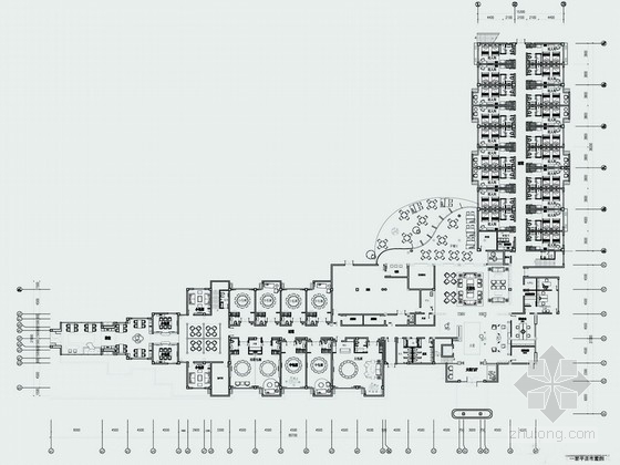 酒店设计第一层平面图资料下载-[福建]闽南第一洞天美称的新中式酒店室内设计方案图