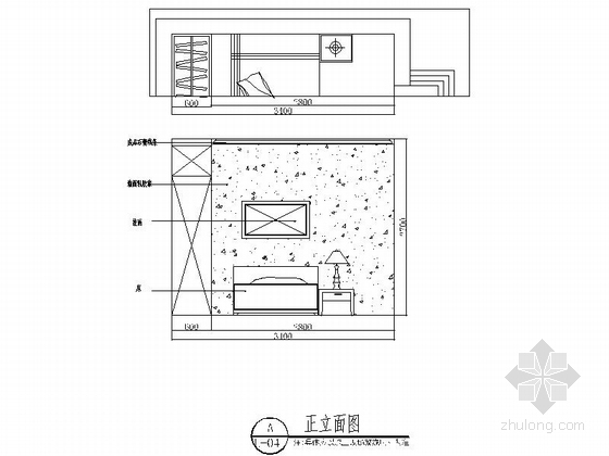 [原创]三口之家现代风格三居室装修图（含效果）儿童房立面图