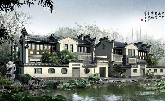 [河南]佛教文化旅游区规划设计方案-景观效果图 
