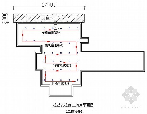 设备基础深基坑锁扣钢板桩围护及降水施工方案-PHC管桩施工 