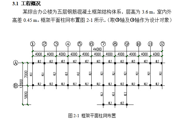 5层框架高中教学楼毕业设计（2000平、计算书、建筑结构图）-工程概况