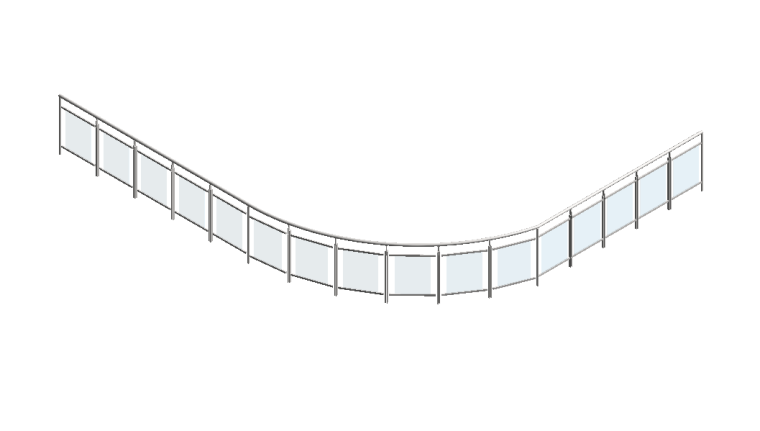防撞护栏施工首件资料下载-bim族库-revit族文件-玻璃嵌板栏杆