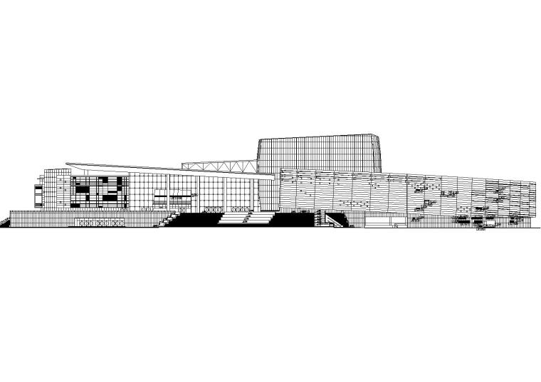 现代风格学校食堂平面资料下载-华东设计院——地标性现代风格框剪结构大剧院建筑施工图