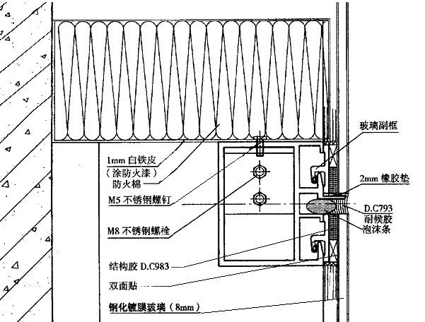 玻璃幕墙工程实拍教程安装检验方法及案例-幕墙防火、保温的施工