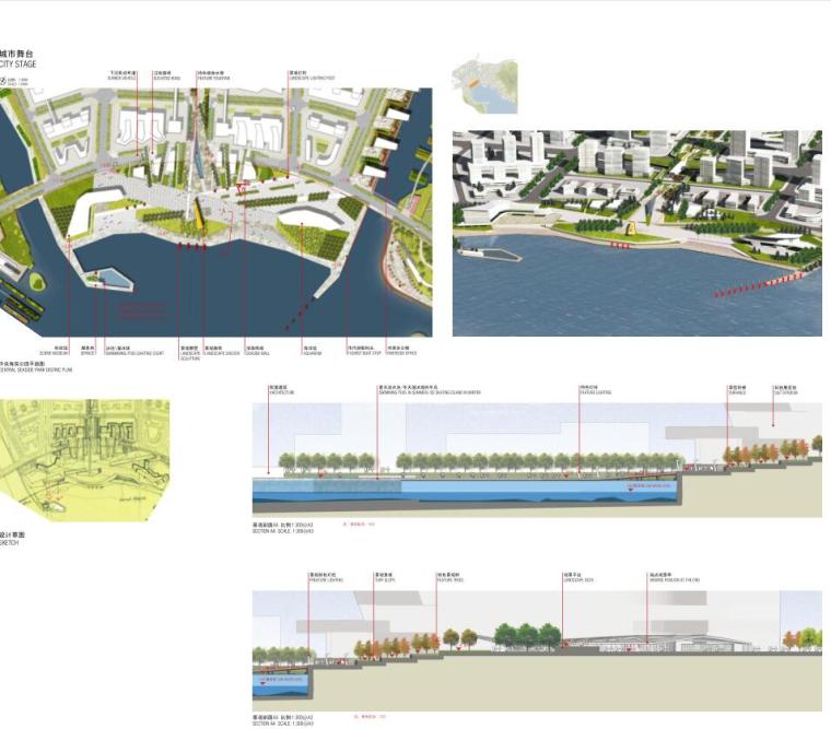 滨水空间设计竞赛资料下载-[大连]小窑湾设计竞赛规划方案文本设计