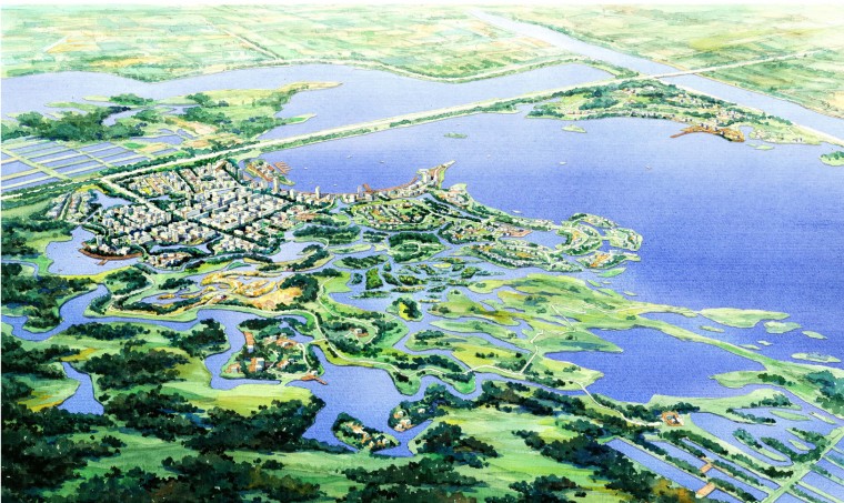 滨海临港湿地公园资料下载-[浙江]绍兴黄港湿地生态公园规划方案